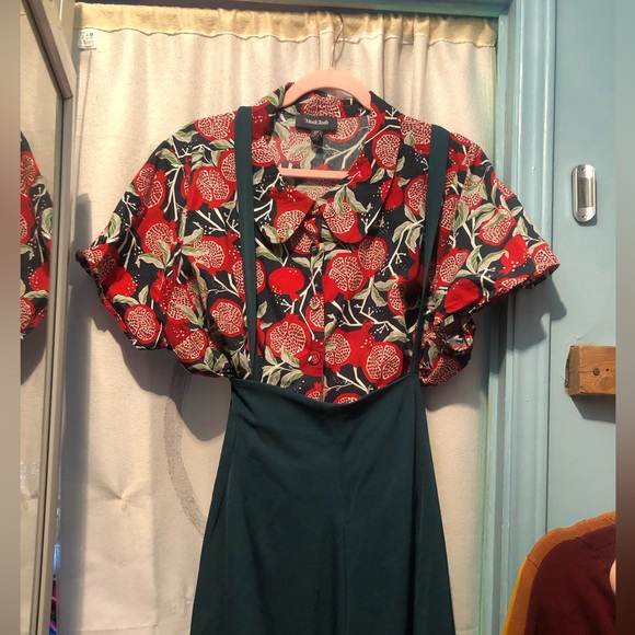 MODCLOTH Overall Winner Jumper Highwaisted Adjustertable Green Women’s 2X - Picture 7 of 8